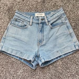 PacSun Light Wash Mom Shorts